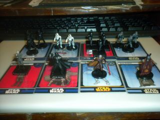 Star Wars Miniatures 17minis Darth Vader,  Imperial Tarkin,  Nute Gunray,  More W\card