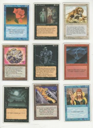 Magic The Gathering 4th Edition Set Of 12 Cards