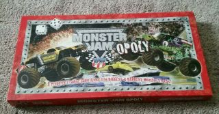 Monster Jam Opoly Jamopoly Truck Monopoly Late For The Sky Board Game Complete