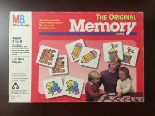 The Memory Game 1987 Milton Bradley