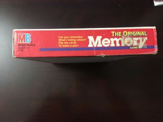 The MEMORY GAME 1987 Milton Bradley 3