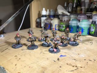 Warlord Bolt Action British Airborne Paratrooper Section Painted