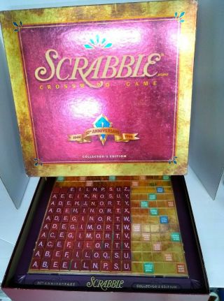 Scrabble Crossword Game 50th Anniversary Collector 