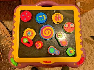 Tomy Vintage Gear Toy Gearation Mechanical Rotating 10 Gears