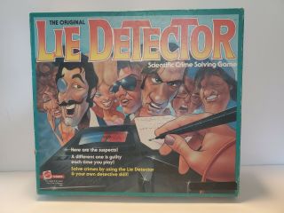 Vintage The Lie Detector Board Game 1987 Pressman Mattel Complete