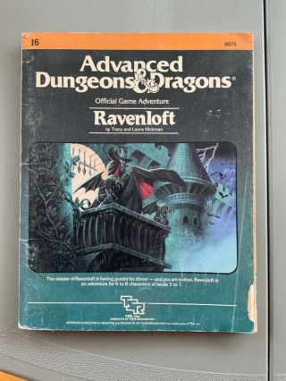 1983 1st Ed.  Tsr Advanced Dungeons & Dragons Game Adventure Ravenloft I6 9075 A4