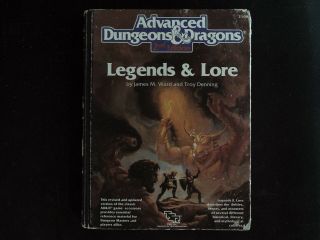 Ad&d 2nd Edition Legends And Lore