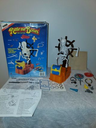 Vintage 1989 Rattle Me Bones Motorized Game By Tyco /tested & Read Desc