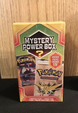 Pokemon Mystery Power Box Holds 5 Packs Factory