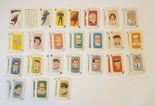 Rare 1966 Whitman Superman Card Game 100 Complete: 45 Cards.
