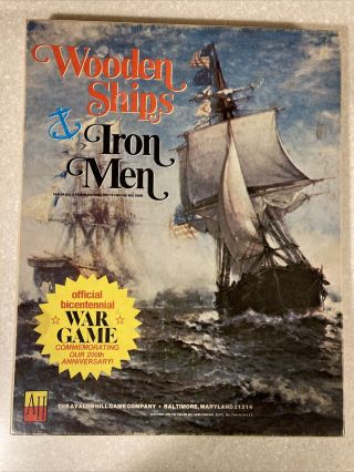 1975 Avalon Hill Wooden Ships & Iron Men Age With Punched Counters