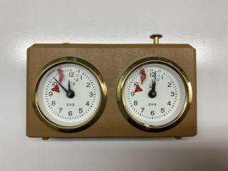 Vintage Bhb German Competition Chess Timer Clock Tan/brown Made In Germany