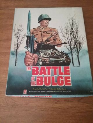 Battle Of The Bulge Avalon Hill Board Game 2nd Edition 1981.  Mostly Punched.