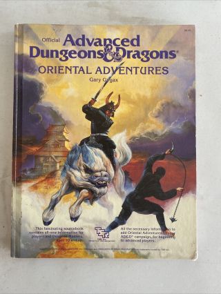 Advanced Dungeons & Dragons Oriental Adventures Sourcebook (1985) Tsr Gary Gygax
