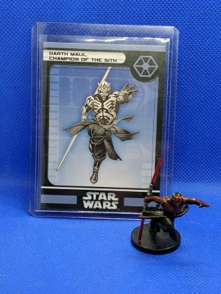 Star Wars Miniatures Darth Maul Champion Of The Sith Figure & Card 2006 40 Cotf