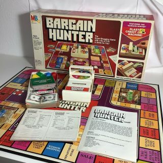 Vintage 1981 Bargain Hunter Board Game Milton Bradley Appears Complete