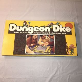 Euc Dungeon Dice Board Game Parker Brothers Usa Made Complete Vtg 1977