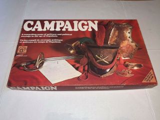 Vintage 1971 Campaign Board Game Waddingtons 100 Complete Almost