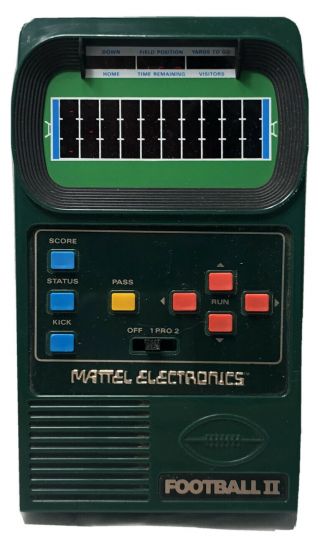 Vintage 1978 Mattel Electronics Football 2 Handheld Game Hong Kong