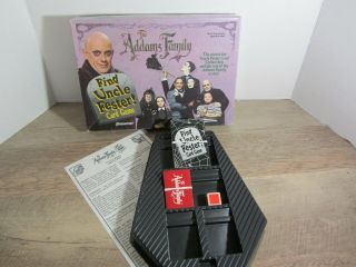 1991 The Addams Family Find Uncle Fester Card Board Game Vintage Complete