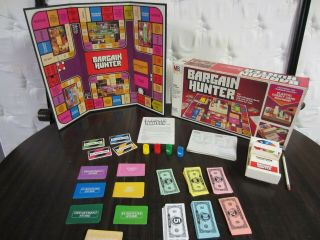 Bargain Hunter Board Game Smart Shopping Credit Card Milton Bradley 4109 Vintage