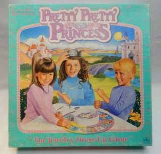 Pretty Pretty Princess Jewelry Dress Up Board Game By Golden - Vintage 1990
