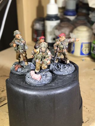 Warlord Bolt Action British Airborne Hq Painted