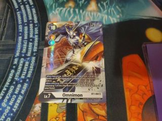 Omnimon Bt1 - 084 Sr Rare English Digimon Card Game 2020 V1.  0 M/nm