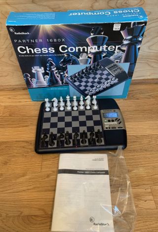 Sensory Electronic Chess Computer Game Radioshack Partner 1680x Lcd Screen - Fast