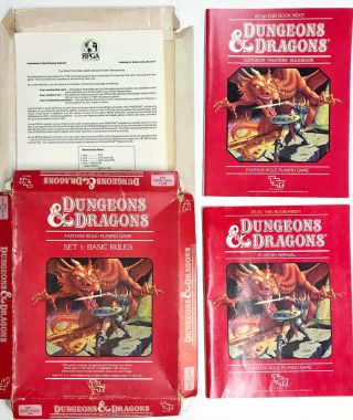 Dungeons & Dragons Basic Rules Box Set 1 1011 1983 Tsr Rpg Fantasy Game D&d Ad&d