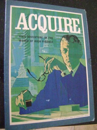 Vintage 1966 Board Game Aquire High Adventure In The World Of High Finance 3m