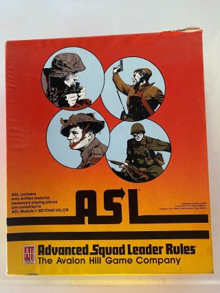 Vintage Avalon Hill,  Advanced Squad Leader Rules - Asl Rule Book (1st Ed)