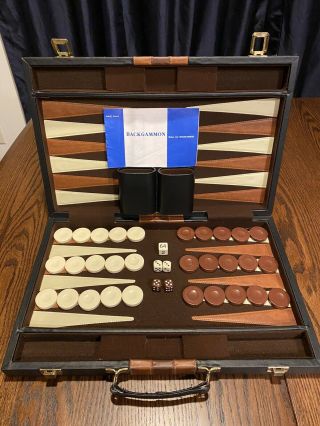 Vintage Backgammon Game In Case Late 70’s/ Early 80’s.  Very