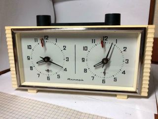 Vintage Russian Chess Tournament Mechanical Clock Timer Made In Ussr In The 70s.