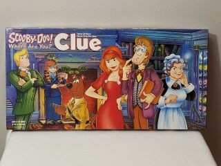 Vintage Scooby Doo Clue,  1999 Board Game,  6 Collectible Pewter Movers,  Complete