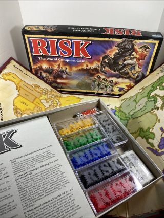Vintage 1993 Risk Board Game The World Conquest Game Complete Cards