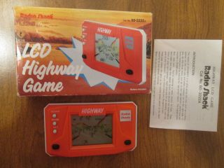 Vintage Radio Shack Lcd Highway Game Handheld Video Game And Directions