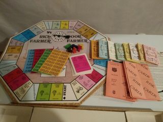 Rich Poor Farmer Board Game McJay Vintage 1978 Complete 3