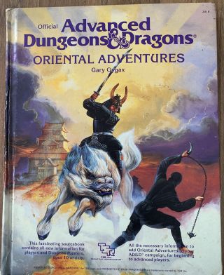 Ad&d – Oriental Adventures - Advanced Dungeons & Dragons - Tsr -