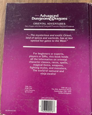 AD&D – Oriental Adventures - Advanced Dungeons & Dragons - TSR - 2