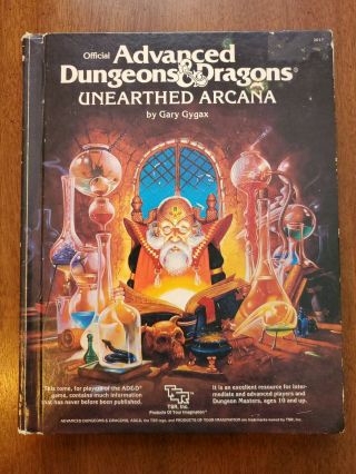 Advanced Dungeons And Dragons Unearthed Arcana 1st Edition 1985 1st Print