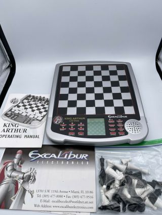 Excalibur King Arthur Advanced Electronic Chess Game Set - Complete.  A6