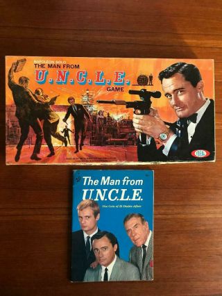 Vintage 1965 The Man From Uncle Board Game Tv Show U.  N.  C.  L.  E.  Complete With Book