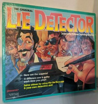 The Lie Detector Board Game Vintage 1987 Pressman Family Complete