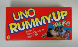 Vintage 1993 Uno Rummy - Up Tile Game The Fun Of Rummy Tiles With The Magic Of Uno