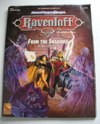 1992 Ad&d Rq3 Ravenloft From The Shadows 2nd Edition Tsr 9375 Complete