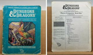 D&d Players Companion Book 1 And Dungeon Masters Companion Book 2 Set Dragons