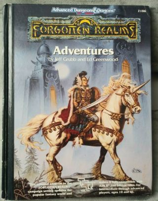Advanced Dungeons & Dragons Ad&d Forgotten Realms Adventures Tsr 2106