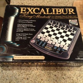 Excalibur King Master Ii 2 In 1 Electronic Chess & Checker Game