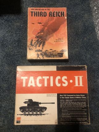 Tactics Ii & Rise And Decline Of The Third Reich Avalon Hill War Board Games